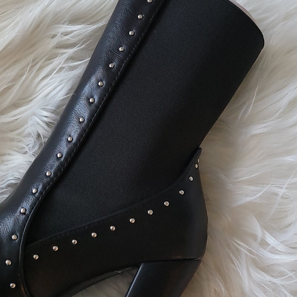 Black Ankle Boot with Studs and Pointed Toe - Picture 4 of 4